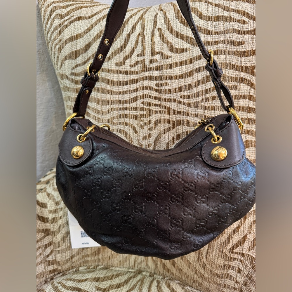 Gucci Babouska Heart Shoulder Bag — Brown Guccissima Leather - Picture 3 of 4